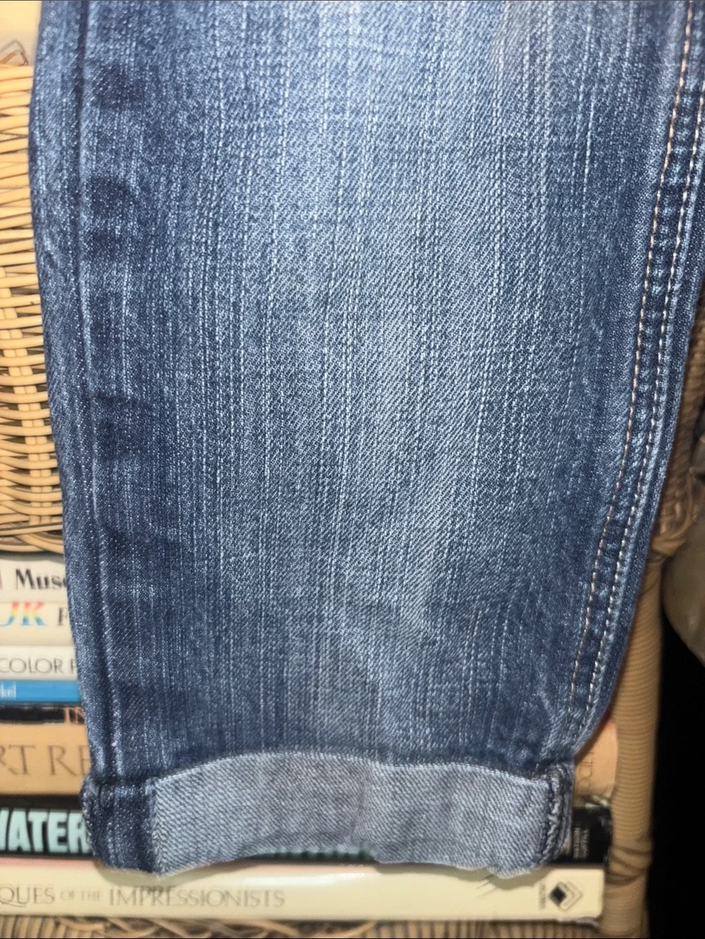 Justice Distressed Blue Jeans with Stud Accents